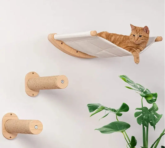 EcoPerch Bamboo Wall Shelf for Cats