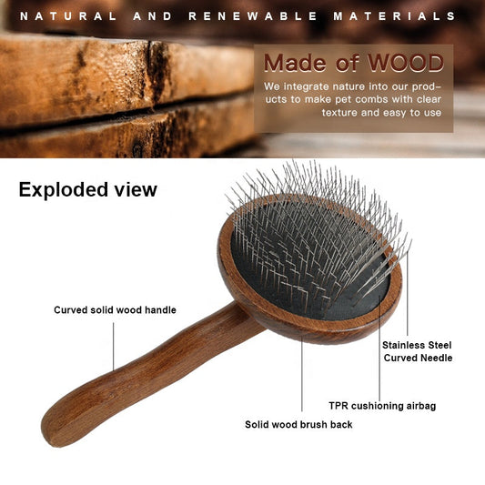 PawElegance – Luxury Wooden Dog Brush
