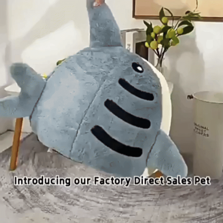 SharkSnuggle™ – Cute Shark Shaped Pet Sleeping Nest