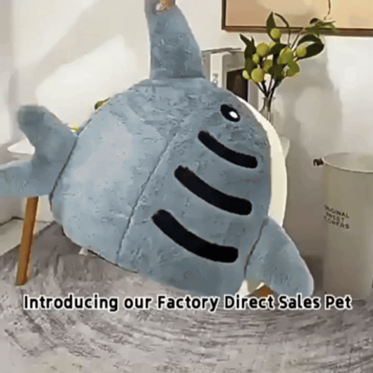 SharkSnuggle™ – Cute Shark Shaped Pet Sleeping Nest