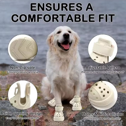 Dog Boots : Lightweight, breathable paw protection for sunny pavement & sandy trails