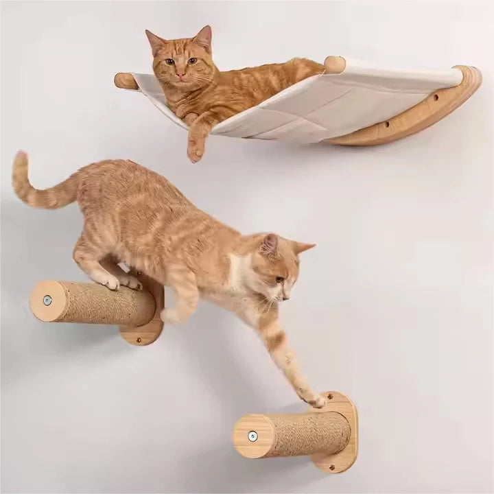 EcoPerch Bamboo Wall Shelf for Cats