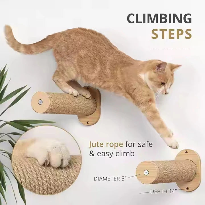 EcoPerch Bamboo Wall Shelf for Cats