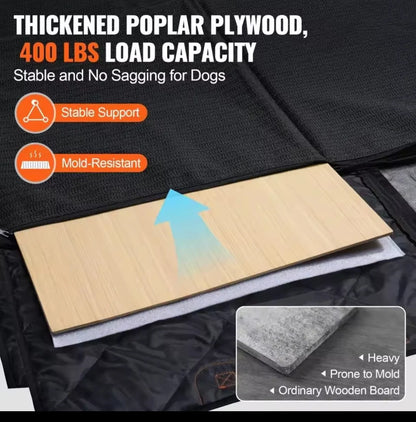 Back Seat Extender : Transform your back seat into a safe, spacious dog lounge.