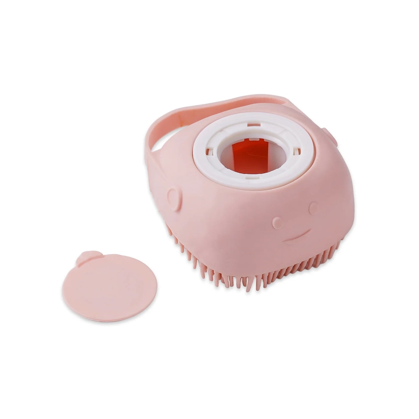AquaSoothe – Silicone Pet Shower Brush with Shampoo Dispenser