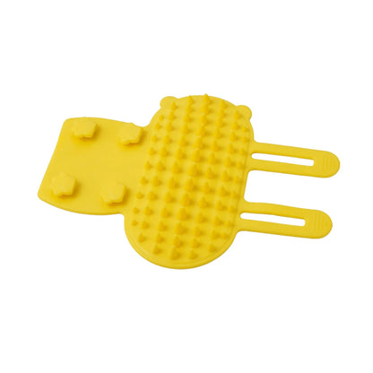 AquaSoothe – Silicone Pet Shower Brush with Shampoo Dispenser