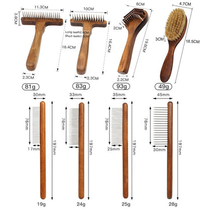 PawElegance – Luxury Wooden Dog Brush