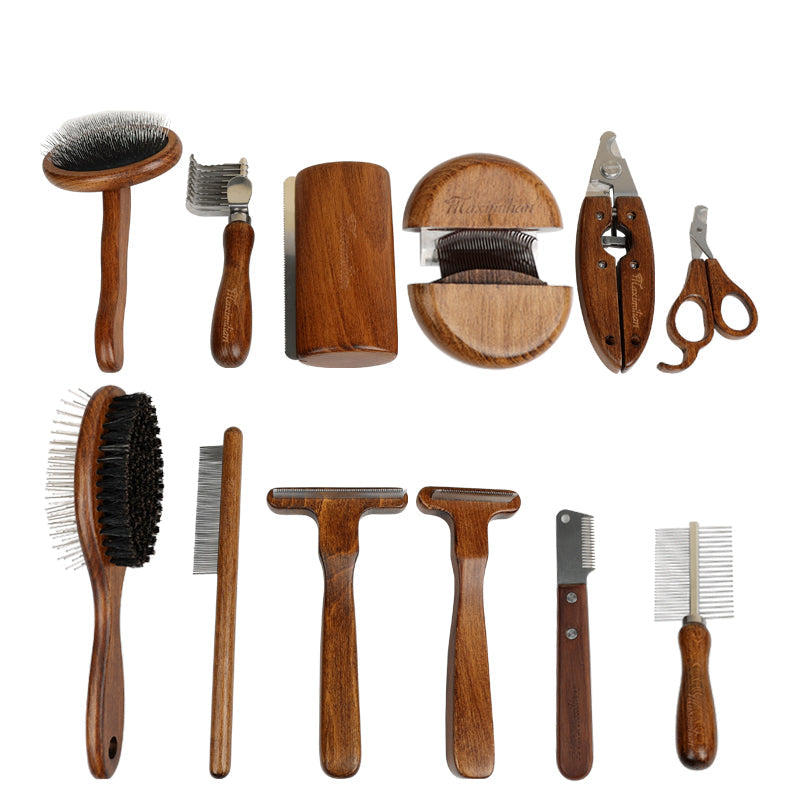PawElegance – Luxury Wooden Dog Brush