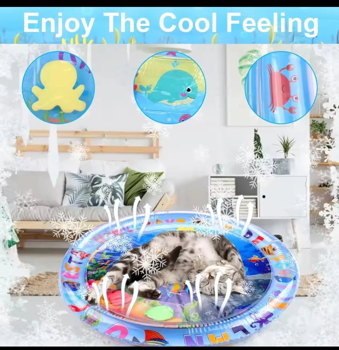 Interactive Cooling Water Play Mat for Cats