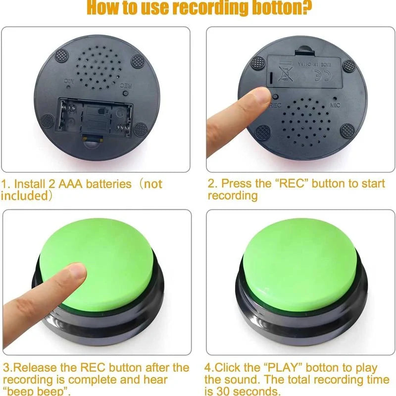BarkTalk™ – Interactive Voice Recording Button for Pet Communication