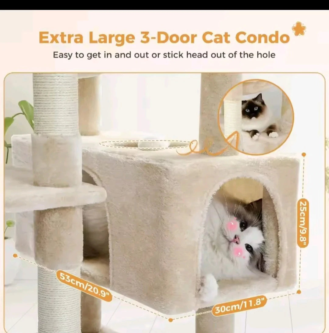ClimberPal™ – Big Size Double Color Cat Tree Tower