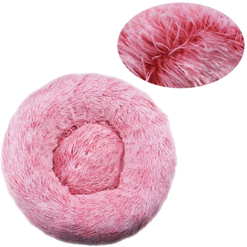 Fluffy Calming Donut Bed – Soft Pet Bed for Anxiety Relief & Better Sleep