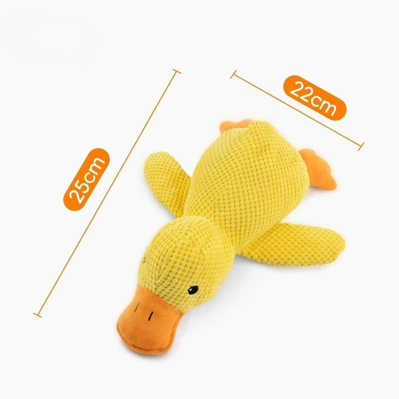 Durable Plush Duck Dog Toy – Squeaky Chew Toy for Aggressive Chewers