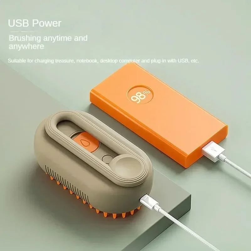 2-in-1 Pet Spray Massage Comb – USB Rechargeable
