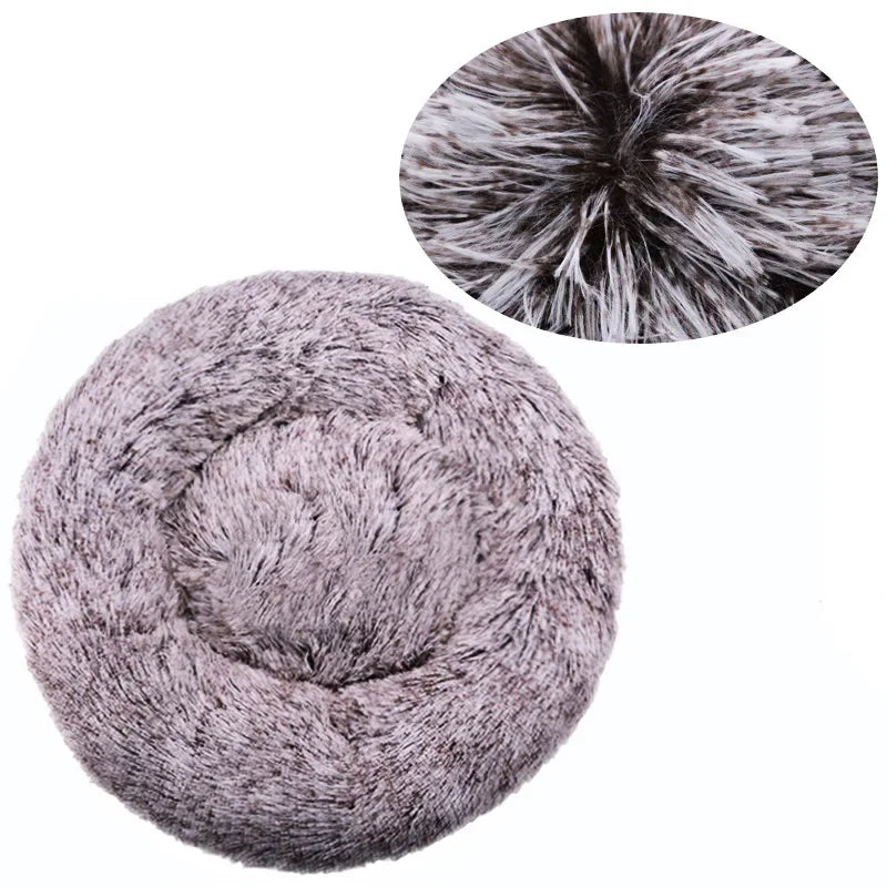 Fluffy Calming Donut Bed – Soft Pet Bed for Anxiety Relief & Better Sleep