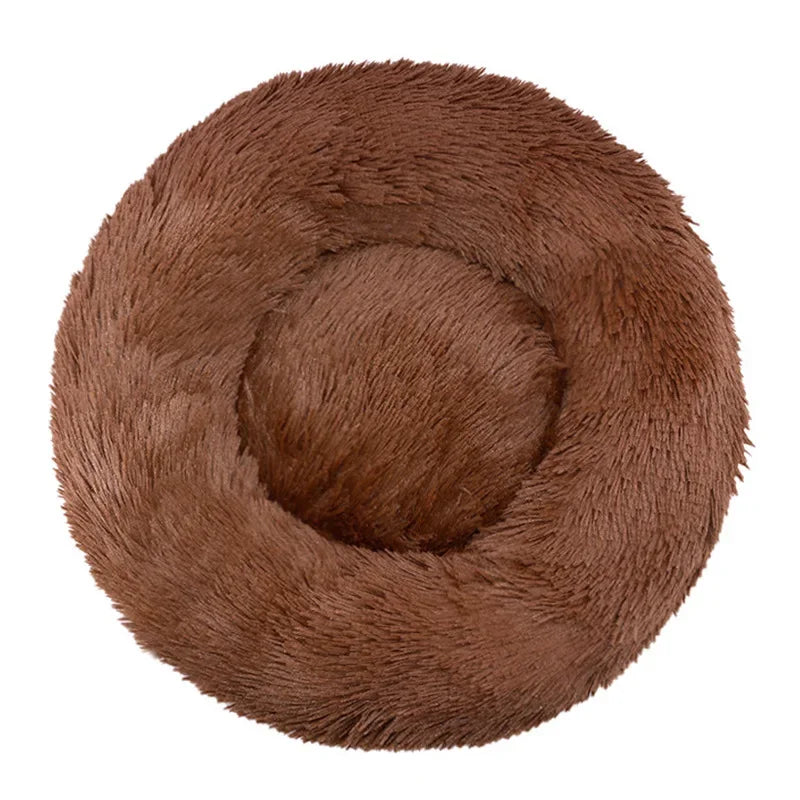 Fluffy Calming Donut Bed – Soft Pet Bed for Anxiety Relief & Better Sleep