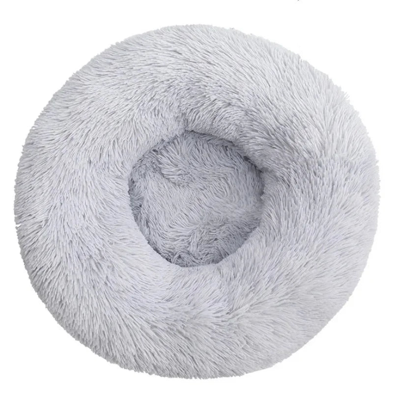 Fluffy Calming Donut Bed – Soft Pet Bed for Anxiety Relief & Better Sleep