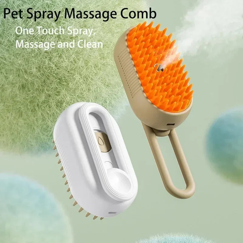 2-in-1 Pet Spray Massage Comb – USB Rechargeable