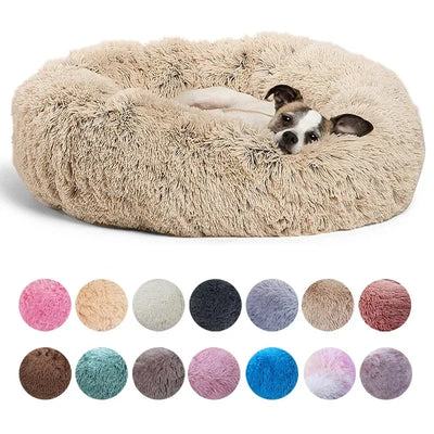 Fluffy Calming Donut Bed – Soft Pet Bed for Anxiety Relief & Better Sleep