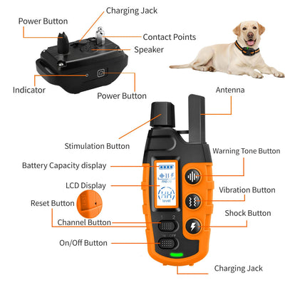 Advanced Remote Dog Training Collar with LCD Display – 3 Modes, Waterproof & Adjustable