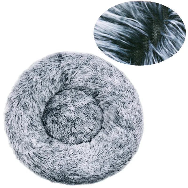 Fluffy Calming Donut Bed – Soft Pet Bed for Anxiety Relief & Better Sleep