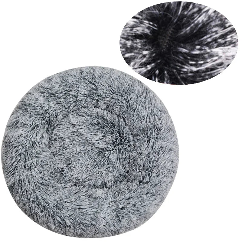 Fluffy Calming Donut Bed – Soft Pet Bed for Anxiety Relief & Better Sleep