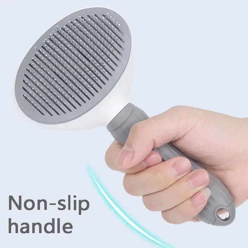 Self-Cleaning Pet Grooming Brush for Dogs & Cats