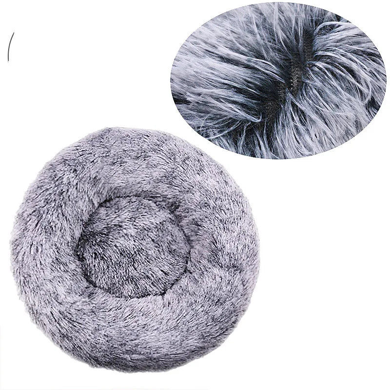 Fluffy Calming Donut Bed – Soft Pet Bed for Anxiety Relief & Better Sleep