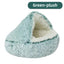 Plush Covered Cat Cave Bed for Deep Sleep & Winter Warmth