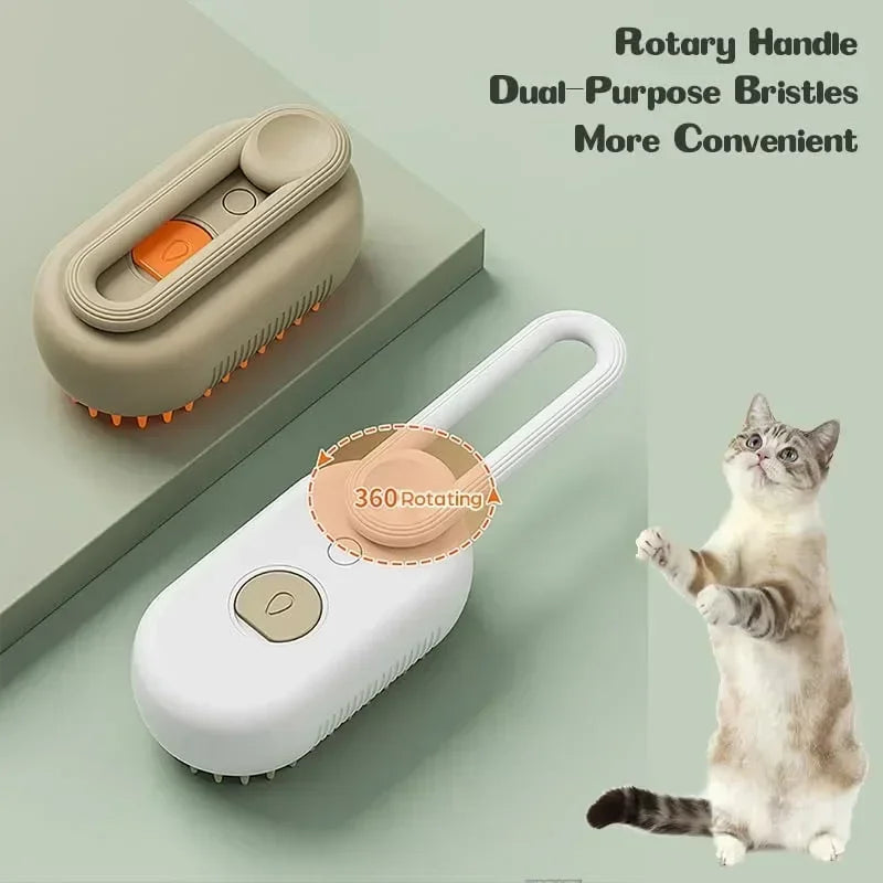 2-in-1 Pet Spray Massage Comb – USB Rechargeable