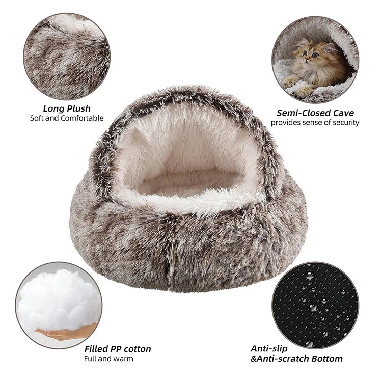 CozyCave™ – Factory Cheap Comfortable Deep Sleep Cute Cat Cave Bed