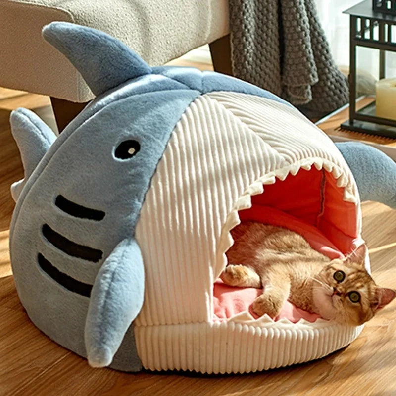 SharkSnuggle™ – Cute Shark Shaped Pet Sleeping Nest