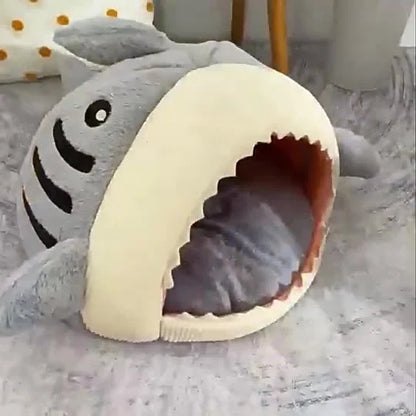 SharkSnuggle™ – Cute Shark Shaped Pet Sleeping Nest