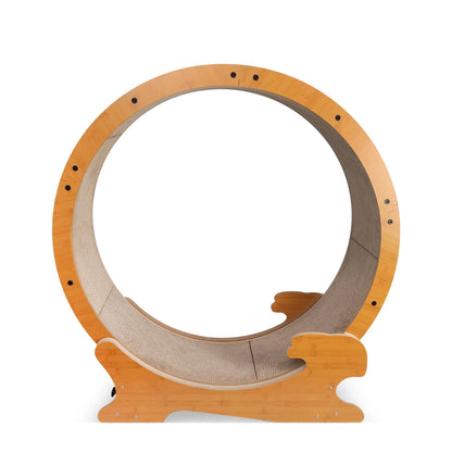 SpinTrack Wooden Cat Exercise Wheel