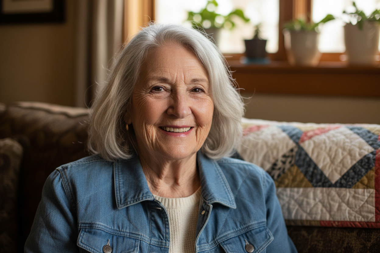 smiling oklahoma old lady